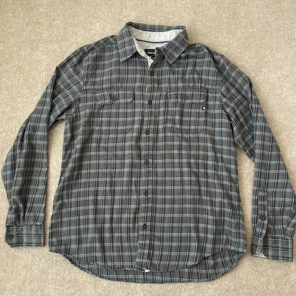 Marmot Other - Marmot Shirt Mens Large Grey Blue Red Plaid Outdoor Casual Travel Fall Winter